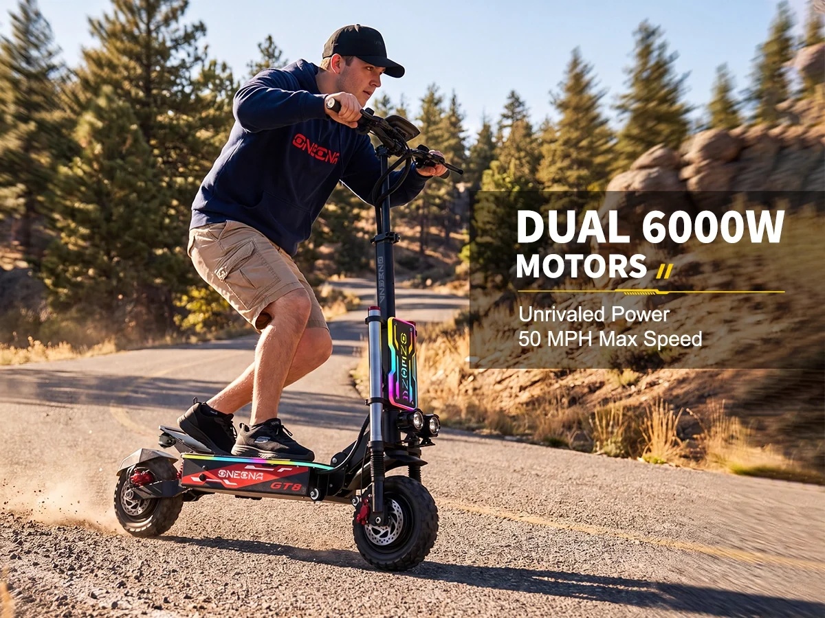 ONECNA NEW GT8PRO Adult Electr - огляд і ціна 60V 5600W Dual Motor Electric Scooter