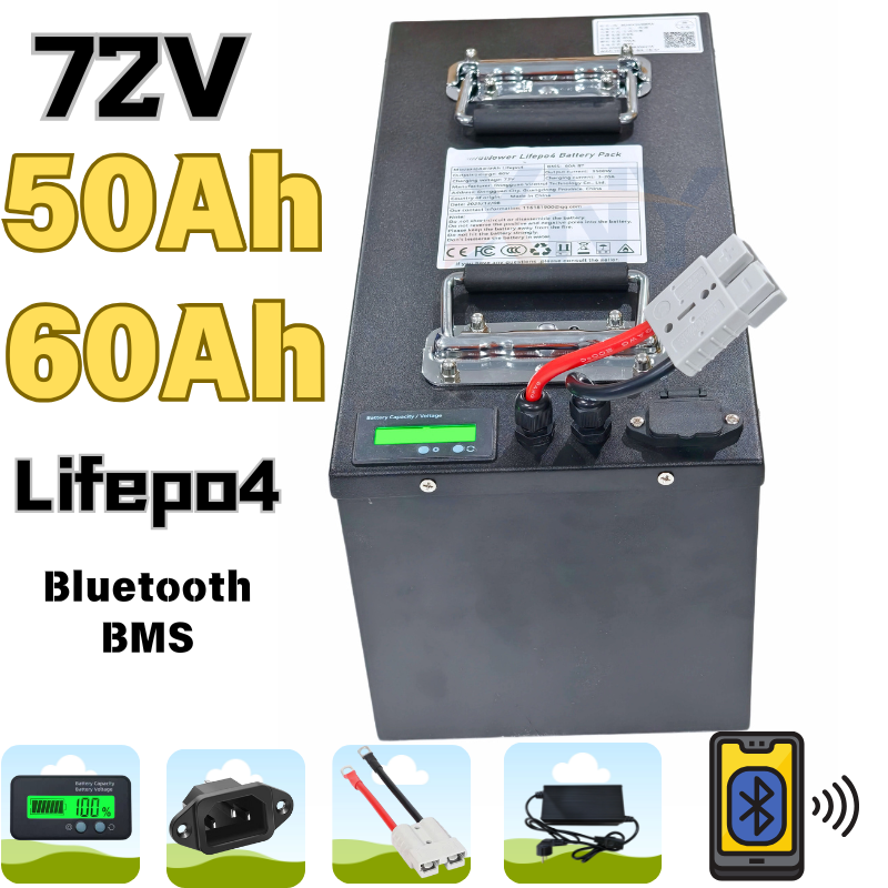 72V 50Ah 50A 60Ah 60 Ah 60A li - огляд і ціна 72V 60Ah Lifepo4 Battery Pack