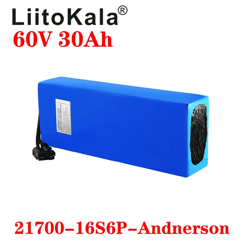 LiitoKala 60V 30ah 16S6P Elect - огляд і ціна 60V 30Ah Electric Scooter Battery