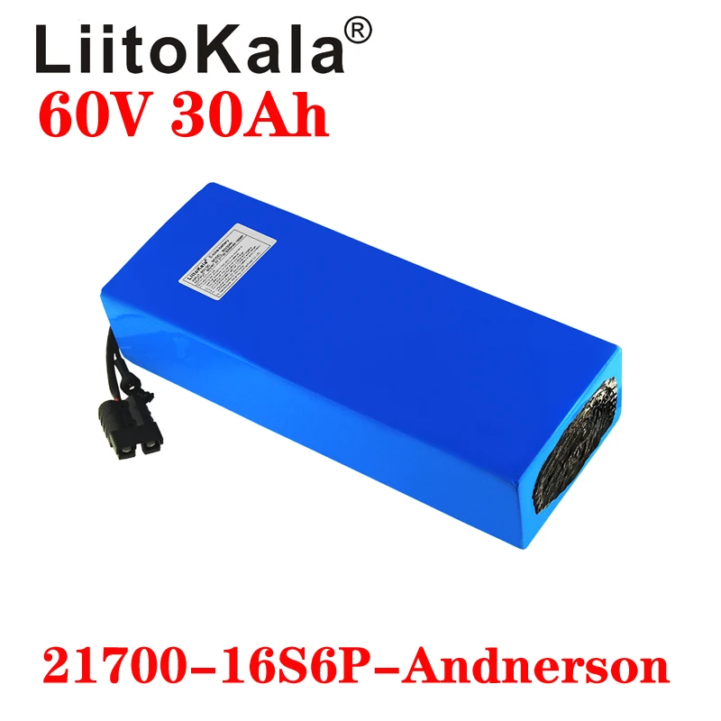 LiitoKala 60V 30ah 16S6P Elect - огляд і ціна 60V 30Ah Electric Scooter Battery