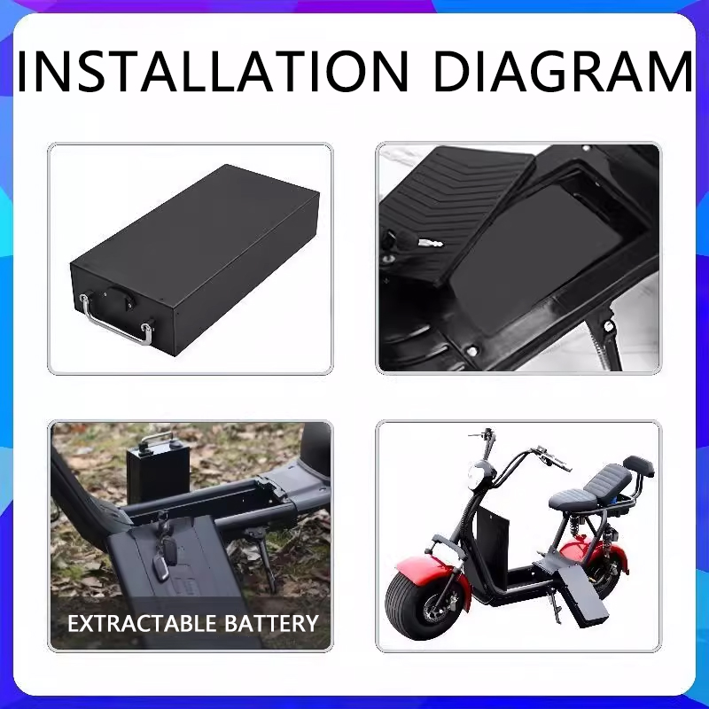 New 60V 30Ah 40Ah 10Ah Electri - огляд і ціна 60V 30Ah Electric Scooter Battery
