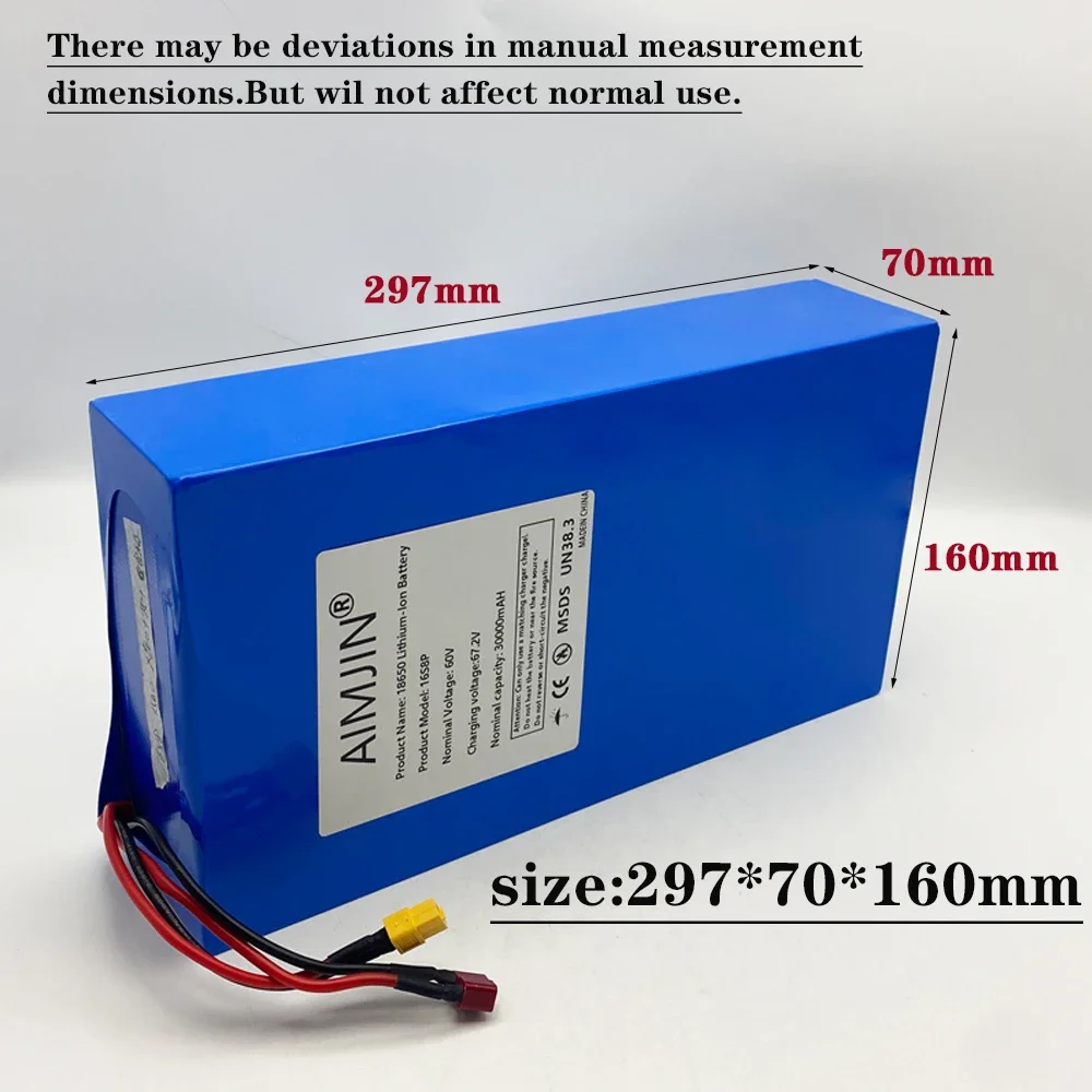 18650 Lithium-ion Battery Pack - огляд і ціна 60V 30Ah Electric Scooter Battery